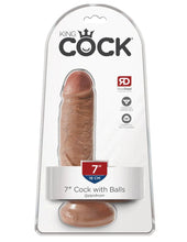 Load image into Gallery viewer, King Cock - 7" Cock with Balls - Tan - divasdenau