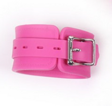 Load image into Gallery viewer, Silicone Restraint Cuffs with Chain Red/Pink/Black