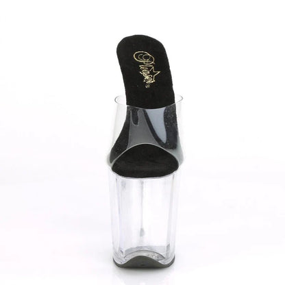Pleaser - Flamingo Platform Sandal - Black Sole/Clear - divasdenau