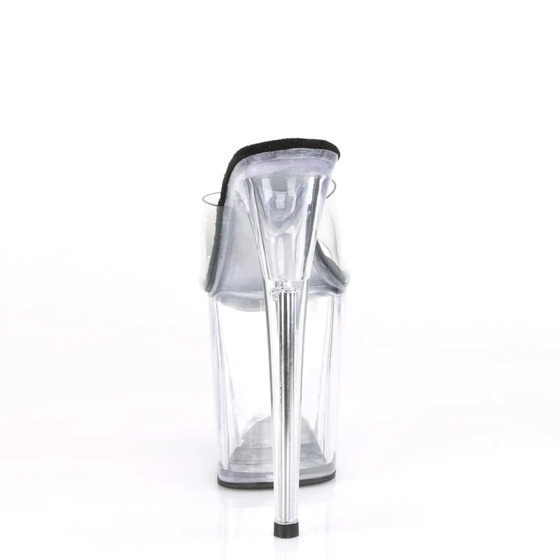 Pleaser - Flamingo Platform Sandal - Black Sole/Clear - divasdenau