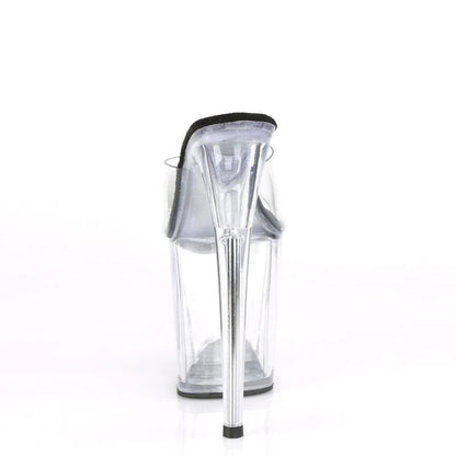 Pleaser - Flamingo Platform Sandal - Black Sole/Clear - divasdenau
