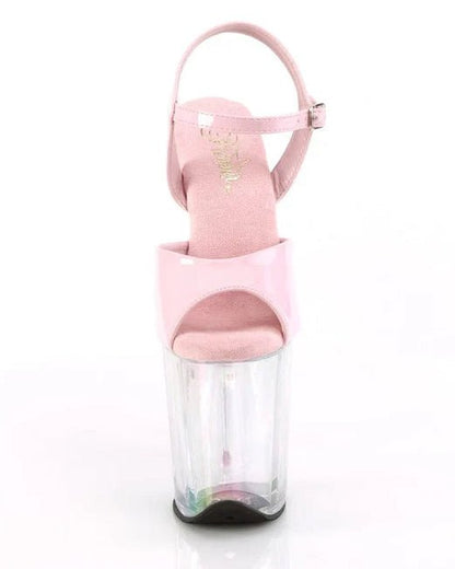 Pleaser - Flamingo Platform Sandal - Holographic Clear - divasdenau