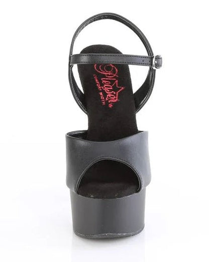 Pleaser - Gleam - Faux Leather Matte Black - divasdenau
