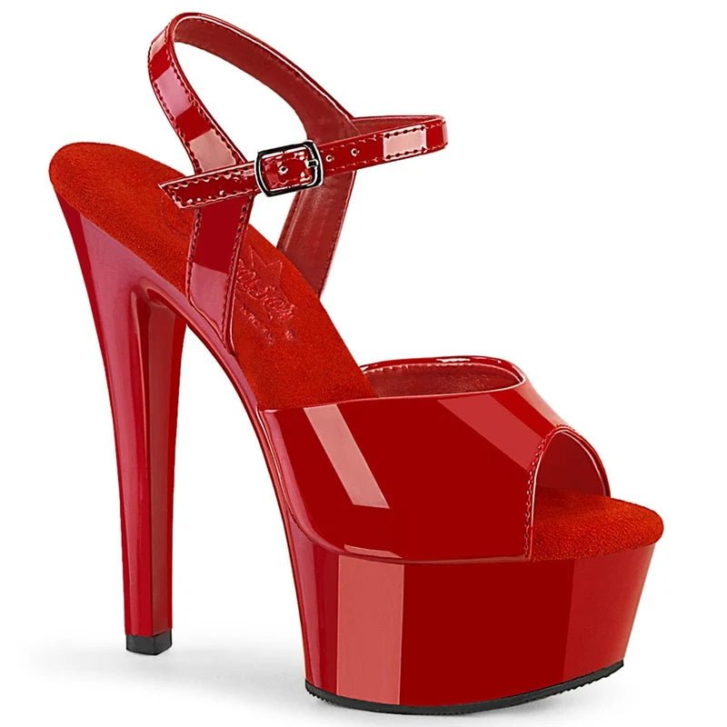 Pleaser - Gleam - Red Patent - divasdenau