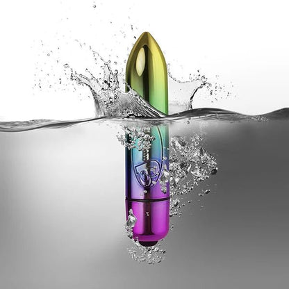 Rocks Off - 80mm Rainbow Vibrating Bullet - 7 Speeds - divasdenau