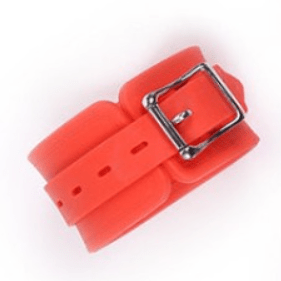 Silicone Restraint Cuffs with Chain Red/Pink/Black - divasdenau