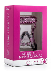 Ouch! - Adjustable Nipple Clamps - Pink