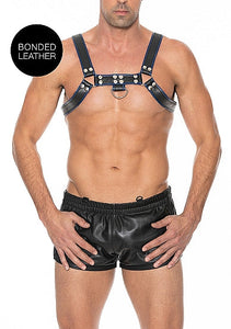 Ouch! - Bulldog Bonded Leather Chest Harness L/XL
