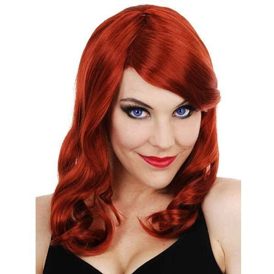 Tomfoolery - Scarlett Wavy Wig with Side Fringe