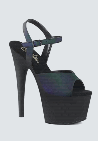 Pleaser - Flamingo Platform Sandal - Matte Reflective Platform