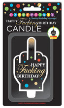 Load image into Gallery viewer, Happy Fucking Birthday FU Finger Candle
