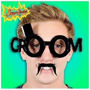 Sun-Staches Groom Glasses with Mustache - divasdenau