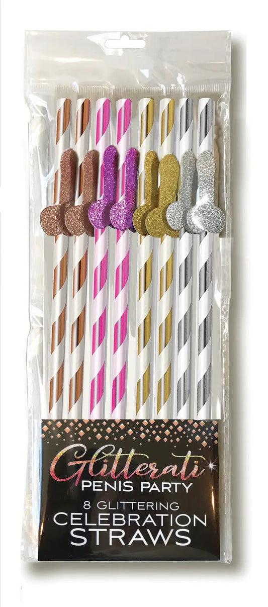 Glitterati - Penis Party Glittering Celebration Straws - Tall - divasdenau