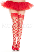 Load image into Gallery viewer, Music Legs - Stockings Thigh High Spandex Diamond Net Multi Strands