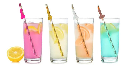 Glitterati - Penis Party Glittering Celebration Straws - Tall - divasdenau