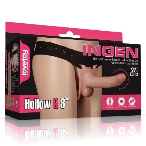Ingen - 8'' Hollow G Strap-On - divasdenau