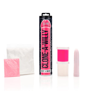 Clone-A-Willy - Glowing Vibrating Penis Cloning Kit - Pink