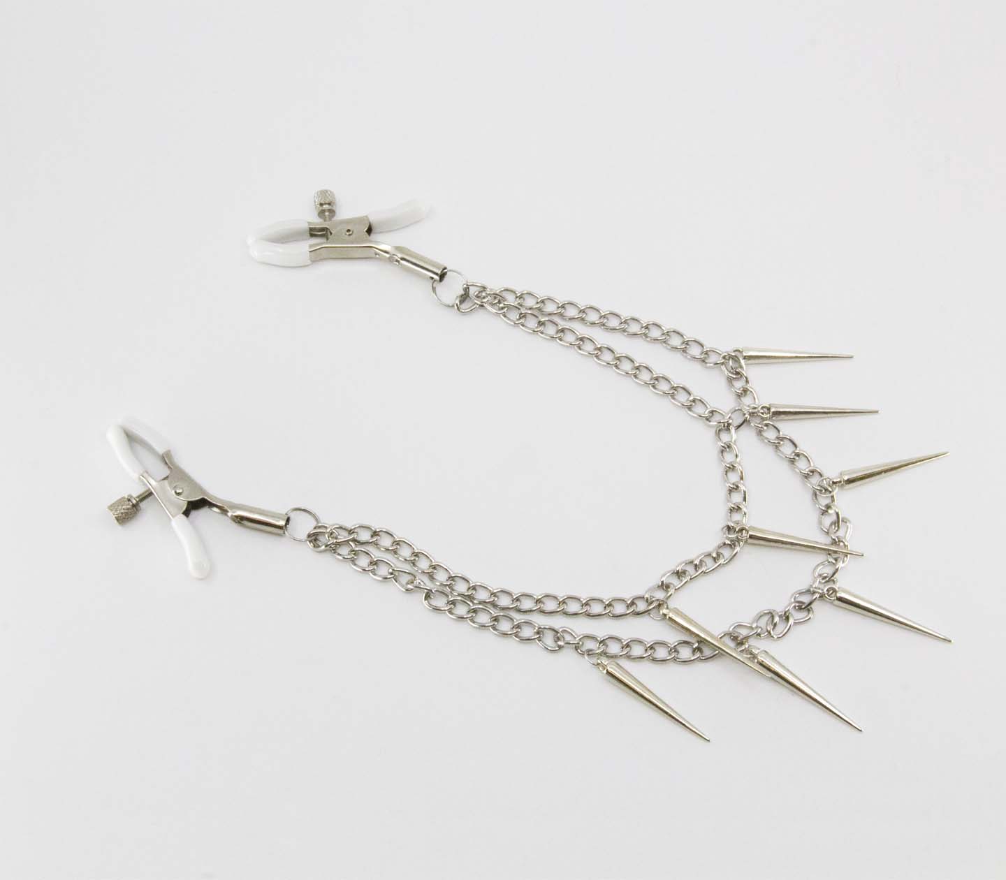 Nipple Clamps with Spiked Chain - divasdenau