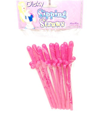 Dicky Sipping Straws - Pink