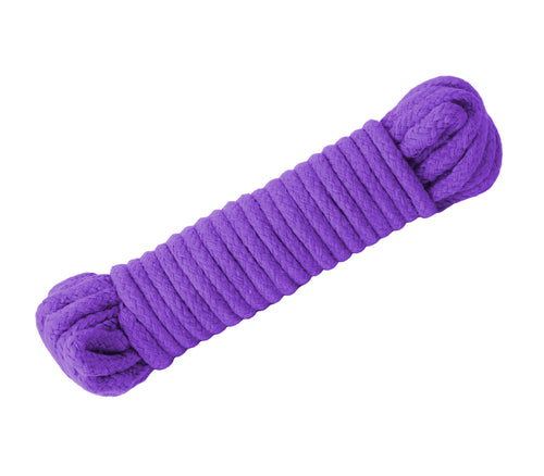Love in Leather - Cotton Bondage Rope - 20M Purple