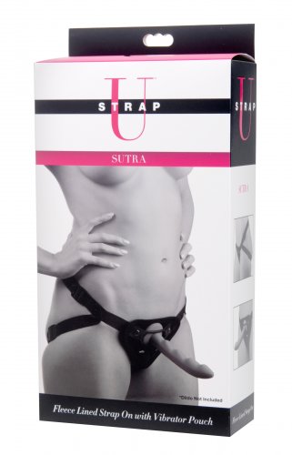 Strap U - Sutra - Fleece-Lined Strap On with Vibrator Pouch
