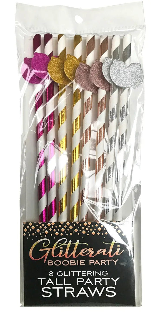 Glitterati - Boobie Party & Glittering Tall Party Straws - divasdenau