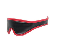 Load image into Gallery viewer, Love in Leather - Faux Leather Padded Blindfold - Red - divasdenau