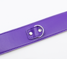 Load image into Gallery viewer, Berlin Baby - Faux Leather Collar &amp; Lead with Fur Lining - Purple