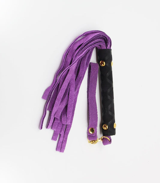 Berlin Baby - Mini Faux Suede Whip with Detachable Wrist Strap - Purple - divasdenau