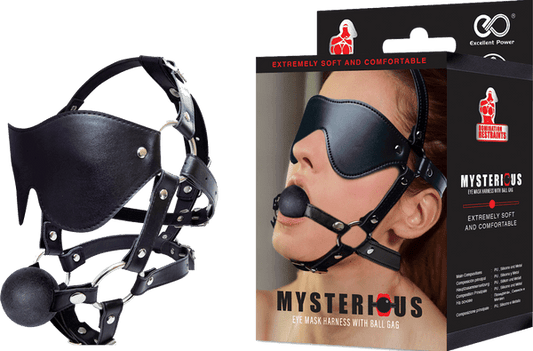 Eye Mask Harness With Ball Gag - divasdenau