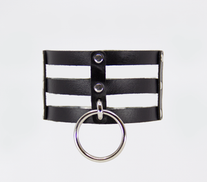 Love in Leather - Faux Leather Triple Strap Collar
