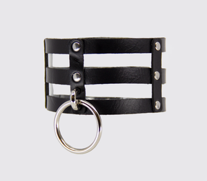Love in Leather - Faux Leather Triple Strap Collar