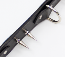 Load image into Gallery viewer, Love in Leather - Long Spiked Leather Collar