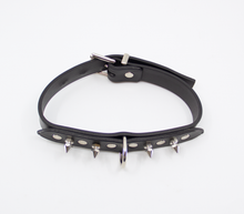 Load image into Gallery viewer, Love in Leather - Short Spiked Leather Collar
