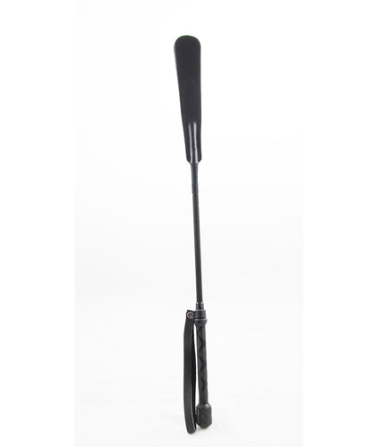 Love in Leather - Leather Slapper Crop with Wrist Strap & Patterned Handle