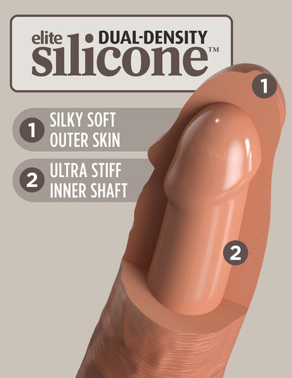 King Cock Elite - Dual Density Silicone Cock - 6" - divasdenau
