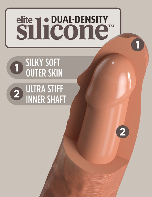 King Cock Elite - Dual Density Silicone Cock - 6" - divasdenau