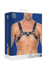 Load image into Gallery viewer, Ouch! - Bulldog Bonded Leather Chest Harness - S/M