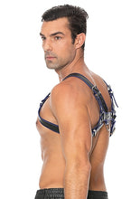 Load image into Gallery viewer, Ouch! - Bulldog Bonded Leather Chest Harness - S/M