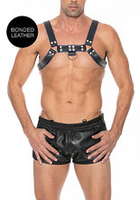 Load image into Gallery viewer, Ouch! - Bulldog Bonded Leather Chest Harness - S/M