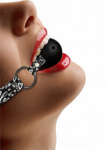 Ouch! - Breathable Ball Gag With Printed Leather Straps