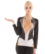 Load image into Gallery viewer, Cleavage Tux Long Sleeve Top